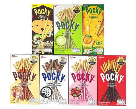 Buy Glico Pocky Biscuit Stick 7 Flavor Variety Pack Pack Of 7 Pocky