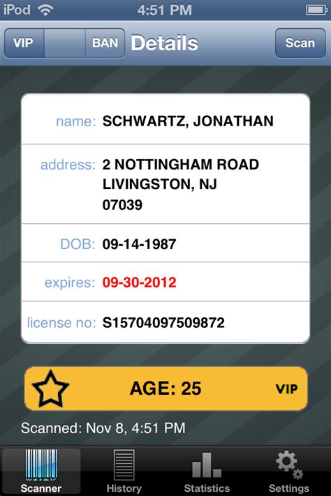 Quickly and easily verify the age of your customers by scanning state issued id's or drivers licenses. ID Scanner Attachment + iPod 6 | Bar & Club Stats | ID ...