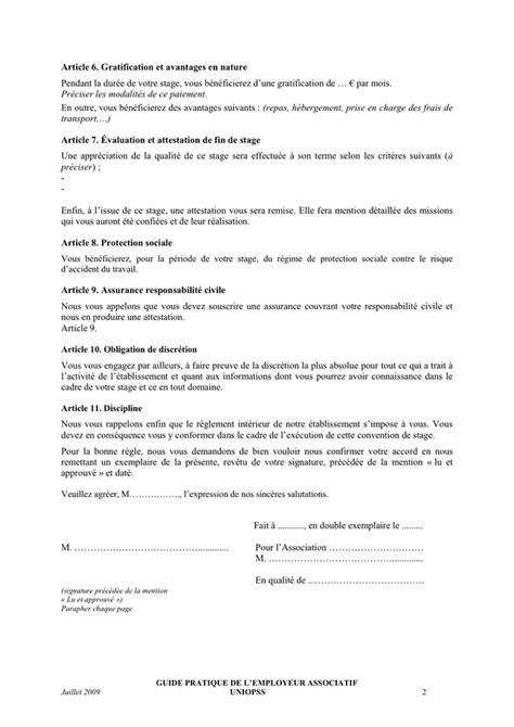 Modelé De Convention De Stage Doc Pdf Page 2 Sur 2