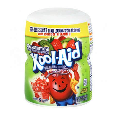 Kool Aid Strawberrykiwi Drink Mix Tub 19oz 538g Poppin Candy