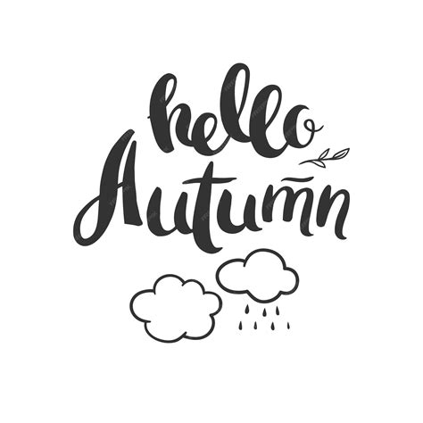 Premium Vector Hello Autumn Lettering