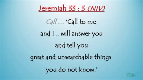 Jeremiah 33 3 Call To Me And I Will Answer You Scripture Memory