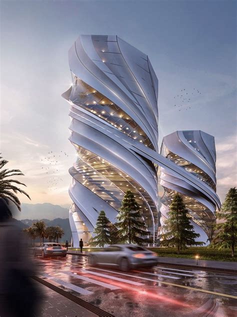 Design For Twin Office Buildings Rendered In Lumion 9 By عمارة