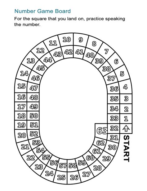 Numbers Board Game Practice Counting In This Kids Worksheet All Esl