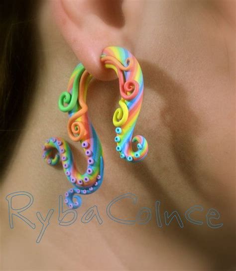 Fake Ear Tentacle Gauge Faux Gaugegauge Earringstentacle Plug