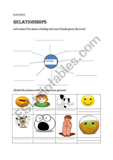 Relationships Esl Worksheet By Smartboutheina