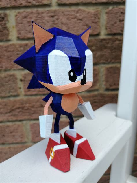 Paper Toy Do Sonic 3d Origami Sonic The Hedgehog Paper Miniature