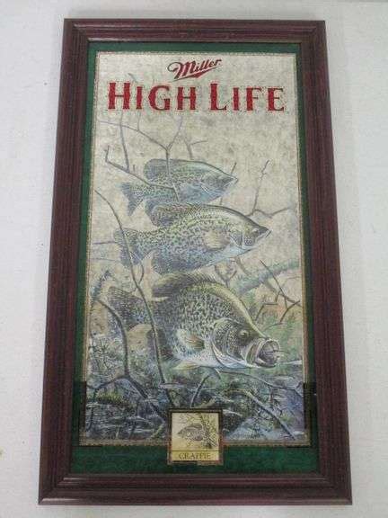 Miller High Life Crappie Wall Hanging Oberman Auctions