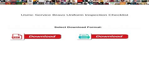 Usmc Service Bravo Uniform Inspection Checklist Hitman Pdf Document