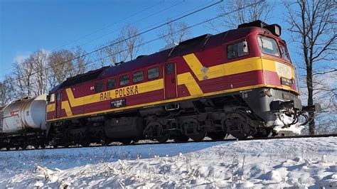 Lokomotywa M62 Gagarin Rail Polska i cysterny Gostynin Sierakówek