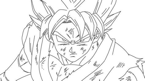 dibujos de goku para colorear ultra instinto | Coloring pages, Male