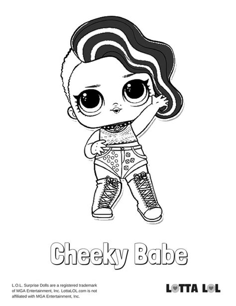 Cheeky Babe Coloring Page Lotta Lol Super Coloring Pages Cute