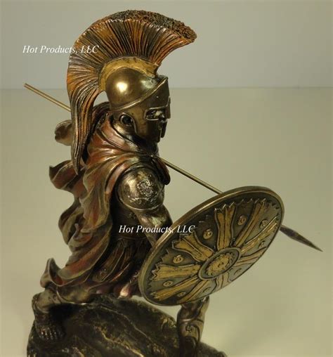 Achilles W Spear And Shield Greek Mythology Sculpture Statue Bronze Finish