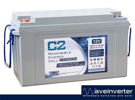 12v 140ah Nomad C2 Carbon Deepcycle Battery 5yr Warranty Waveinverter