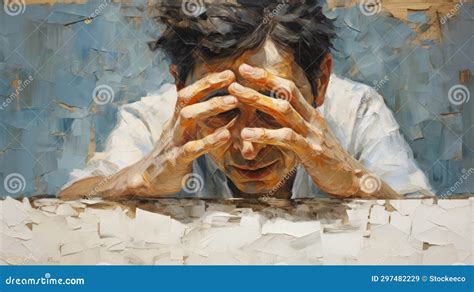 Emotional Depth: a Captivating Oil Painting with Impasto Technique