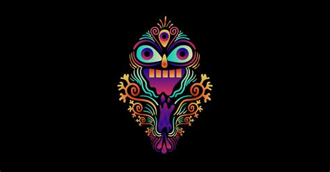 Psychedelic Creature Owl Sticker Teepublic