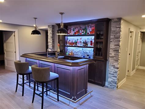 Custom Home Bar With Stone Accents Basement Bar Designs Home Bar Designs Custom Home Bars