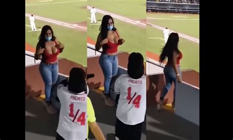 Mujer Se Roba El Show En Las Tribunas Del Estadio De B Isbol Noticias