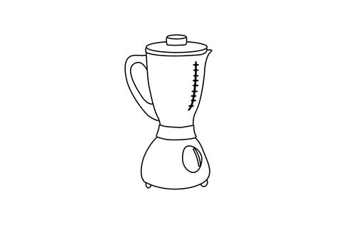 Kitchen Blender Outline Flat Icon By Printables Plazza Thehungryjpeg