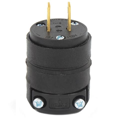 Typically it uses black, green, red and white wire colours. Leviton 15A 125V 2-Wire 2-Pole Rough Use Cord Plug