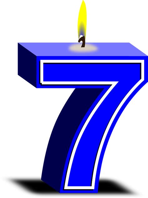 Numbers 7 Candles · Free Vector Graphic On Pixabay