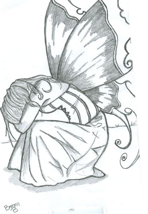 Pencil Drawings Of Fairies 01 Easy Fairy Drawing Fairy Drawings Angel