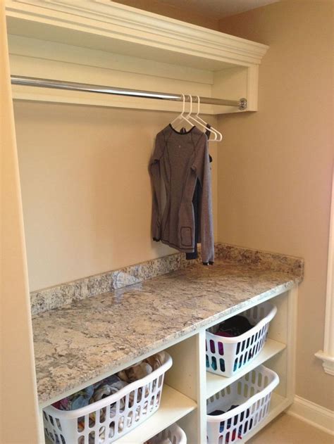 Top Laundry Room Ideas Shelf With Hanging Rod #laundry #
