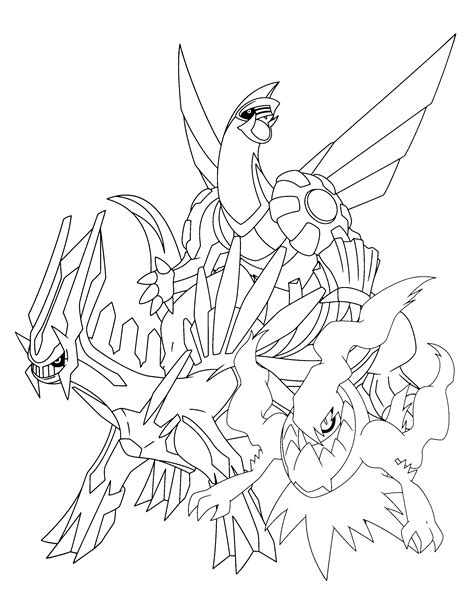 Dialga Coloring Page Coloring Home