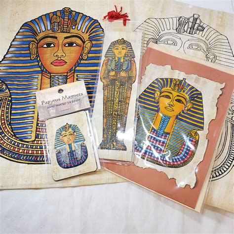 Ancient Egypt Papyrus Painting King Tut Set Bookmark Etsy In 2022