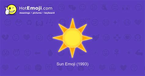 ☀️ Sun Emoji Meaning With Pictures From A To Z