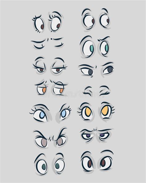 As those are basically drawn the same for male and female characters they are already covered in Eyes b stock illustration. Illustration of look, expressions - 49228684