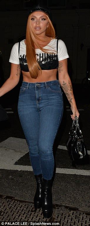 Jesy Nelson Flashes Her Abs In Skimpy Crop Top And Skinny Jeans Daily