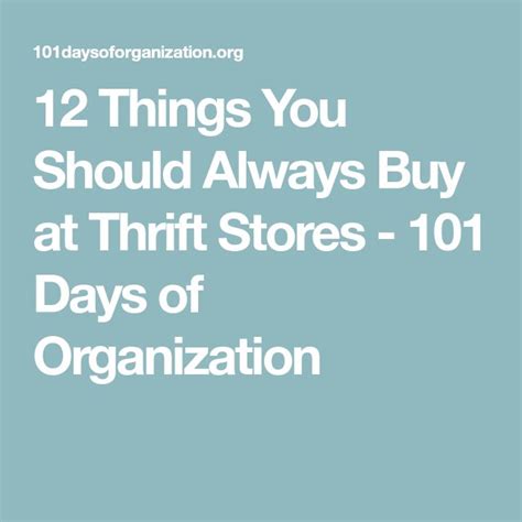 12 Things You Should Always Buy At Thrift Stores 101 Days Of