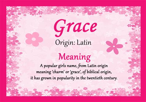 Grace Personalised Name Meaning Coaster The Card Zoo