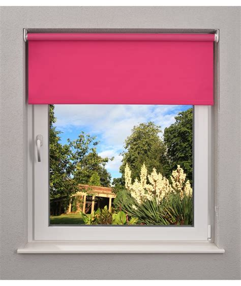 Custom Made Magenta Blackout Roller Blind 190cm Drop Blackout