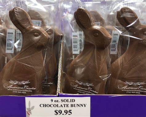 9 Oz Solid Milk Chocolate Sitting Bunny Andersons Candies