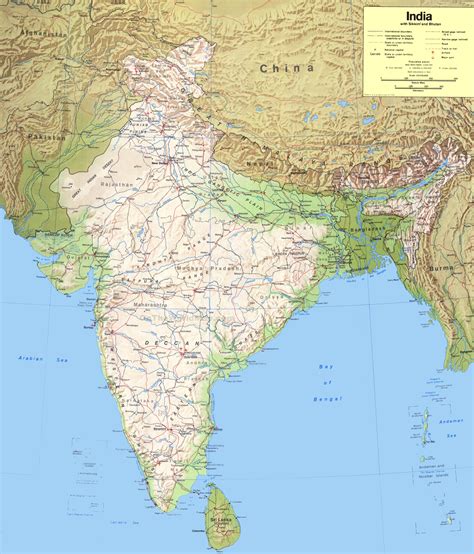 Detailed Map Of India With States United States Map