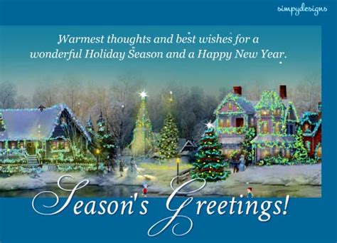 Seasons Greetings And Happy New Year Free Warm Wishes Ecards 123