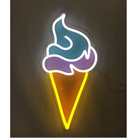 Handmade Ice Cream Neon Signs Led Neon Light Sign Boards With Remote