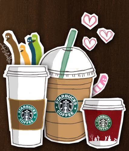 Starbucks Cartoon Starbucks Fan Art 3208016 Fanpop