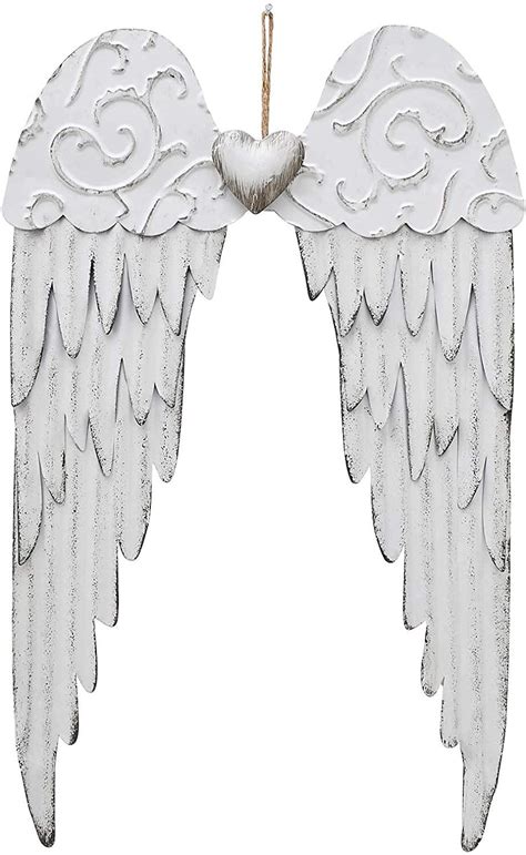 buy angel wings wall decoration antique hanging metal angel wings wall décor with heart