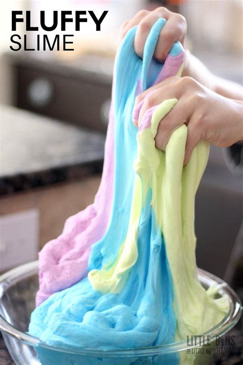 How To Make Fluffy Slime Little Bins For Little Hands Recipe
