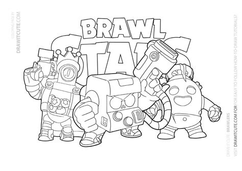 Hier vind je altijd de leukste kleurplaten. Kleurplaat Brawl Stars Mega Bo