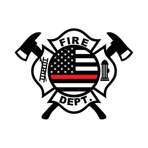 Thin Red Line Fire Dept Logo Eps Svg Dxf And 1 Png Vinyl Etsy
