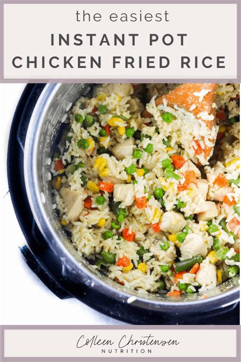 Once your cooking time has finished, allow your instant pot to naturally sesame oil is important to the flavor of this instant pot chicken fried rice. Instant Pot Chicken Fried Rice - Colleen Christensen Nutrition