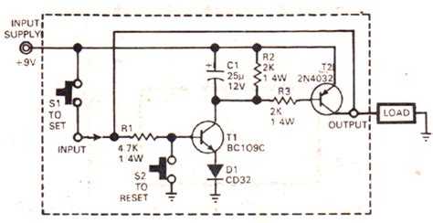 Simple Latch Circuit Using Transistors
