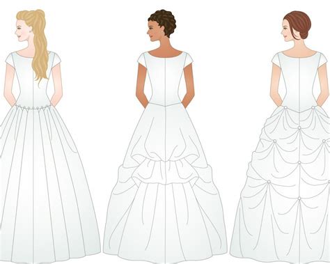 Wedding party dress alterations usually will take three fitting. 3 different examples of ways to bustle a wedding dress ...