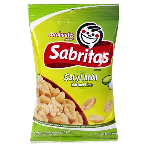 Sabritas Salt And Lime Mexican Peanuts 198g