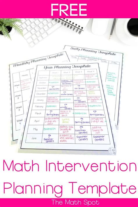 Free Math Intervention Plan Template The Math Spot Math