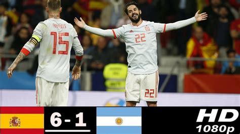 Venezuelan and argentinian flag in heart, logo vector. Spain Vs Argentina 6-1 All Goals & Highlights 2018 HD - YouTube